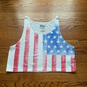 Cropped American Flag Tank